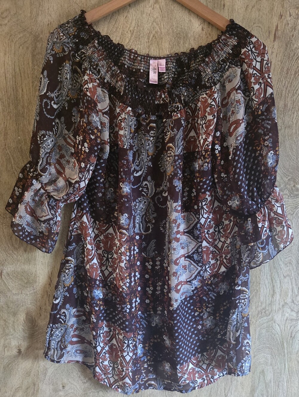 Dolled Up Paisley Boho Tunic Top